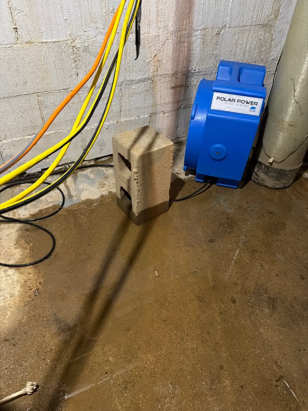 Basement water extraction in Nora Indiana home